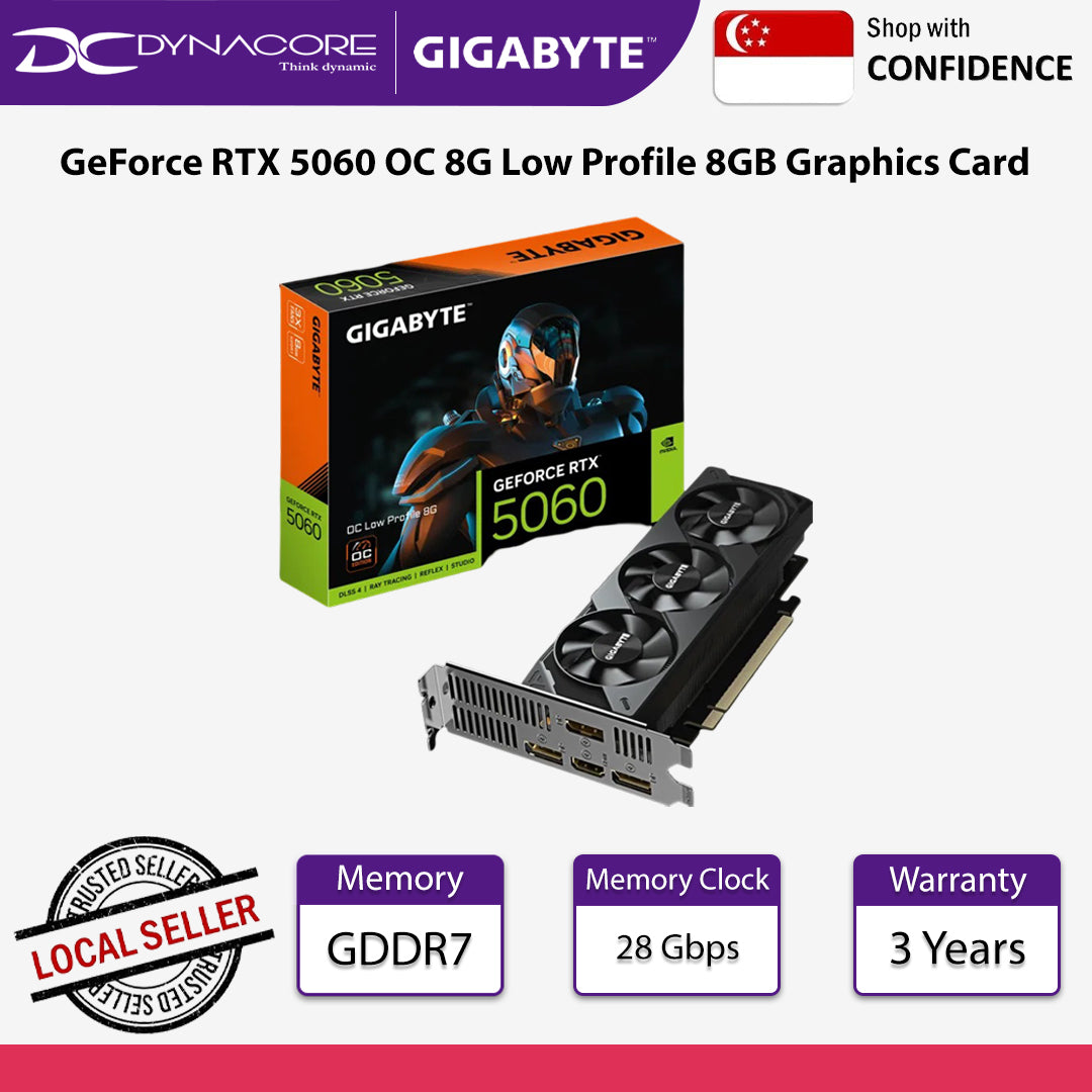 Gigabyte GeForce RTX 5060 OC 8G Low Profile 8GB Graphics Card - 4719331356422