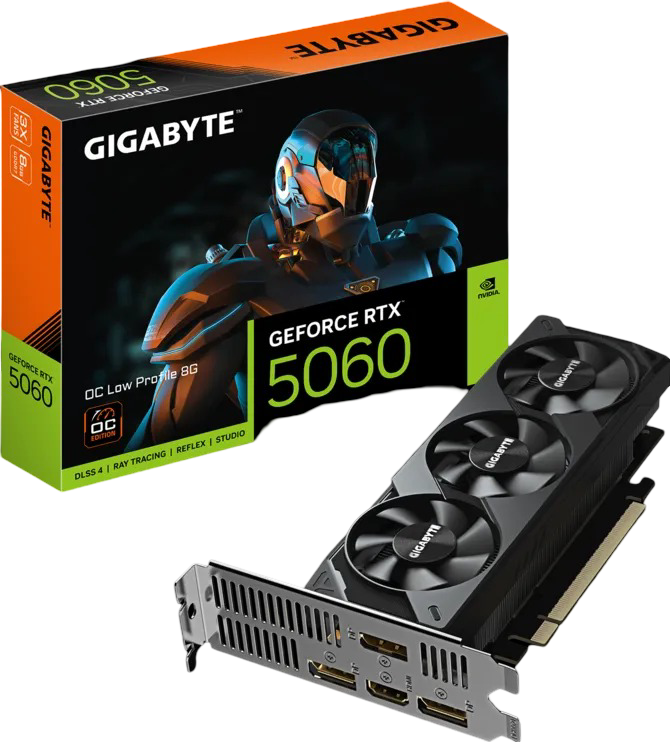 Gigabyte GeForce RTX 5060 OC 8G Low Profile 8GB Graphics Card - 4719331356422