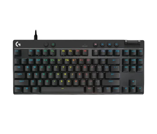 Logitech PRO X TKL Rapid tenkeyless Corded Gaming Keyboard with Magnetic Analog Switches - Black - 097855198952