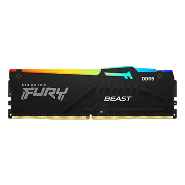Kingston FURY Beast RGB 32GB (2x16GB) 6000MHz DDR5 CL30 Desktop Memory | AMD EXPO | Kit of 2 | KF560C30BBEAK2-32