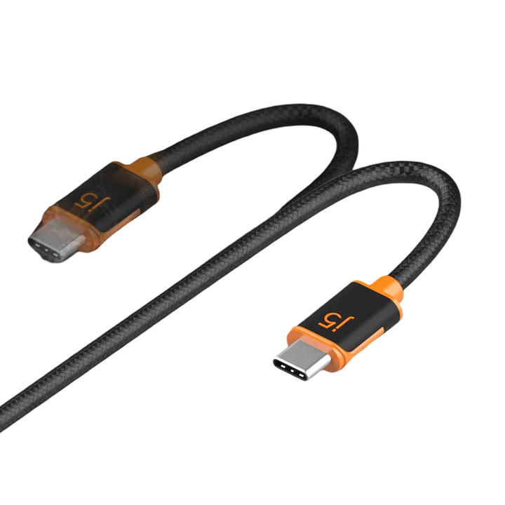 J5create USB-C™ to USB-C™ Sync & Charge Cable with a Braided Polyester Cover for High Durability - JUCX24 - 4712795083989