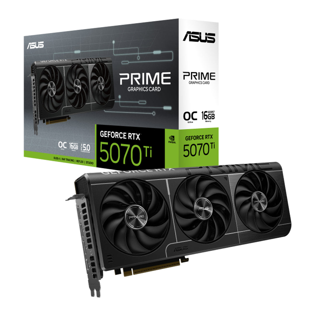ASUS PRIME RTX5070Ti O16G TRIPLE FAN OC GDDR7 GPU - 4711387861516