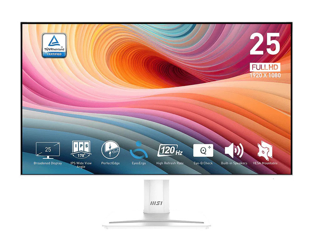 MSI PRO MP251 E2 24.5-inch IPS 1920 x 1080 (FHD) Gaming Office Monitor, 120Hz,1ms- MSIPROMP251E2