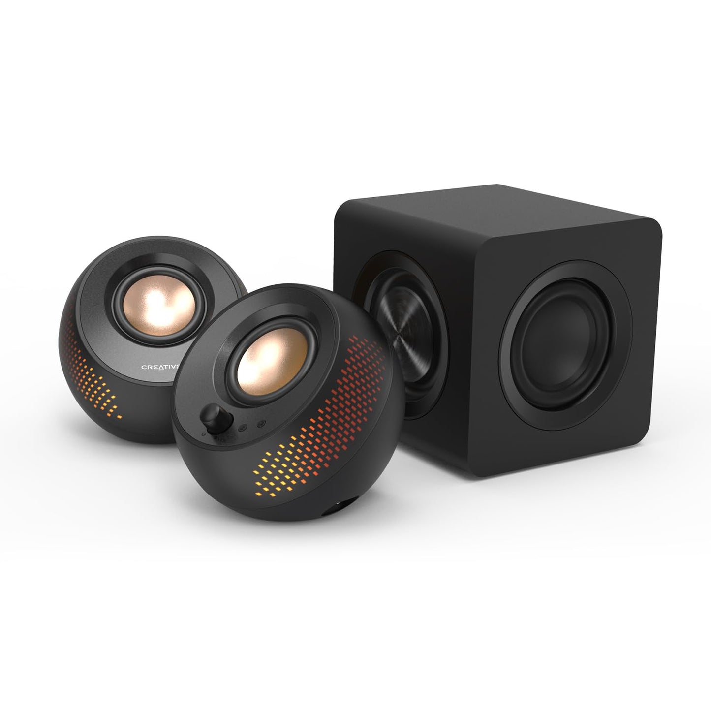 Creative Pebble X Plus - PREMIUM 2.1 USB-C Computer Speakers with Subwoofer and Customizable RGB Lighting - 5390660196164