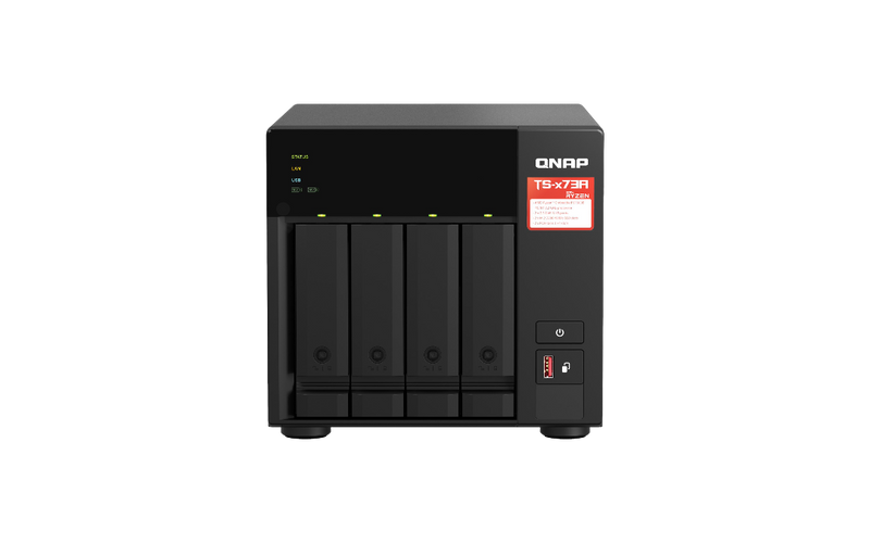 QNAP TS-473A-8G 4 Bay AMD Ryzen quad-core 2.2 GHz 2.5GbE supports M.2 NVMe SSD NAS - 885022020935