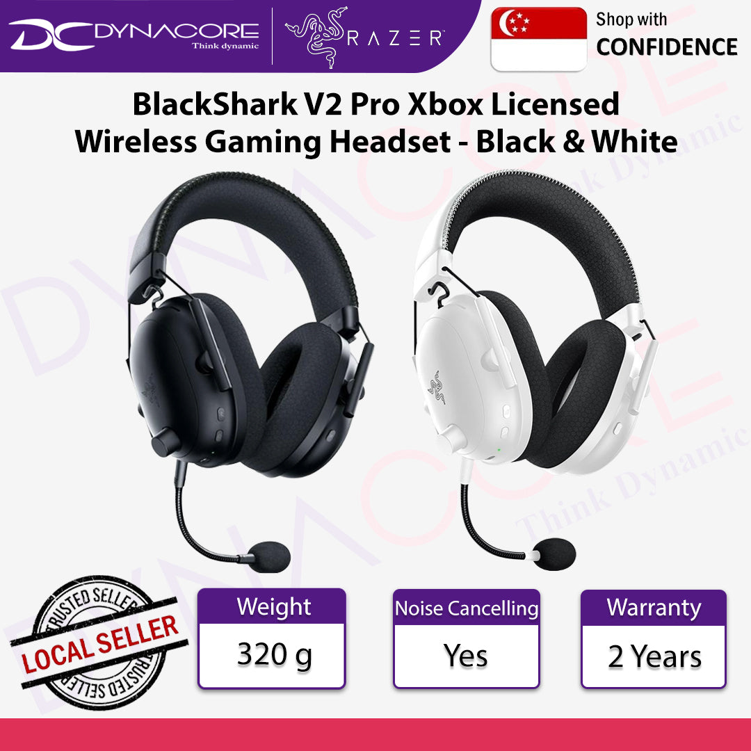 Razer BlackShark V2 Pro Xbox Licensed Wireless Console Esports Headset - Black & White - 8887910060667 / 8887910060681