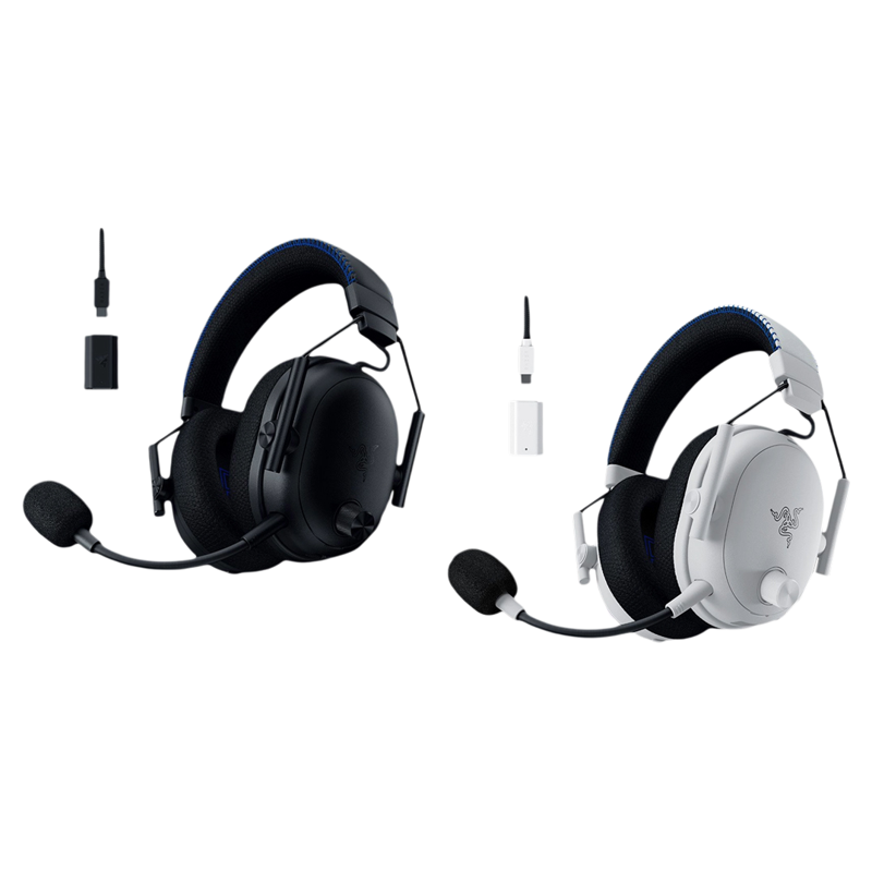 Razer BlackShark V3 Pro for PlayStation Wireless ANC Esports Headset - Black / White - 8887910061237 / 8887910061251