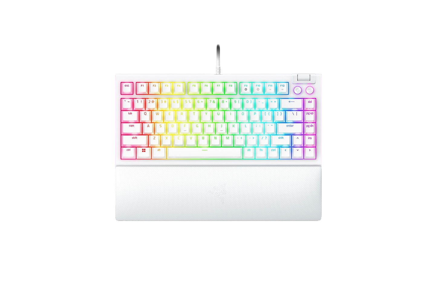 Razer BlackWidow V4 75% Wired Mechanical Gaming Keyboard - Black / White - 8887910072974 / 8887910072271