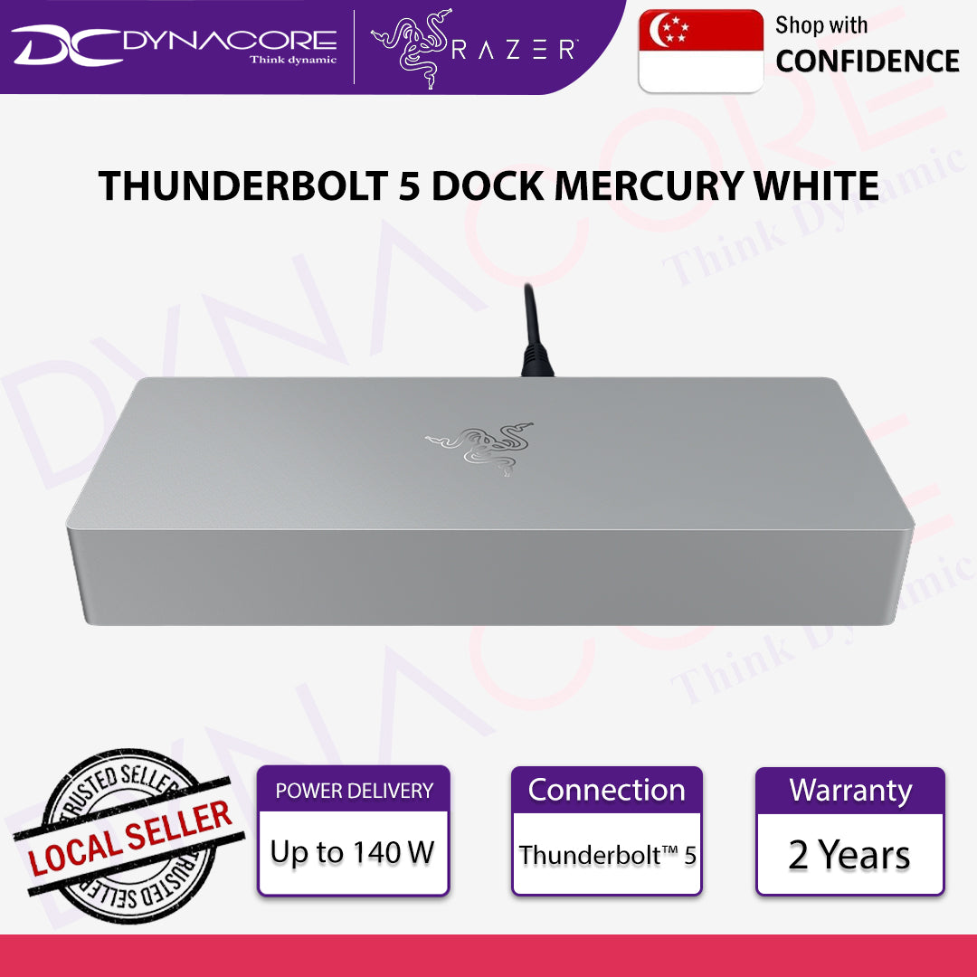 Razer Thunderbolt 5 Dock Mecury White - 8887910053539