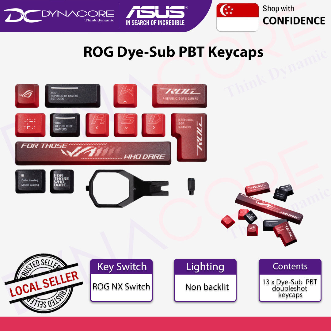ASUS ROG Dye-Sub PBT Keycaps or ROG NX switches - 197105499263