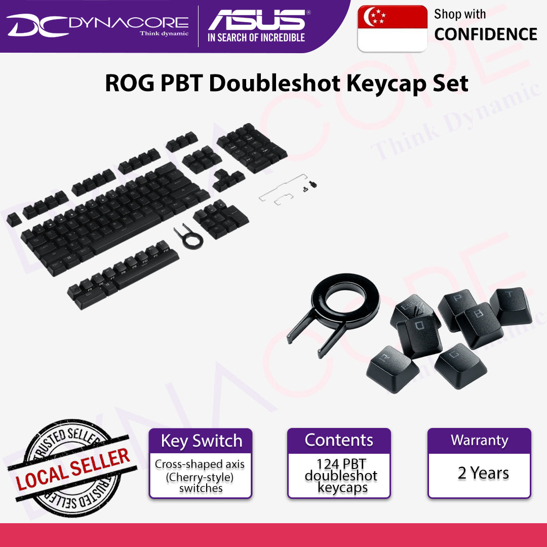 ASUS ROG PBT Doubleshot Keycap Set for gamers features premium - 192876888711