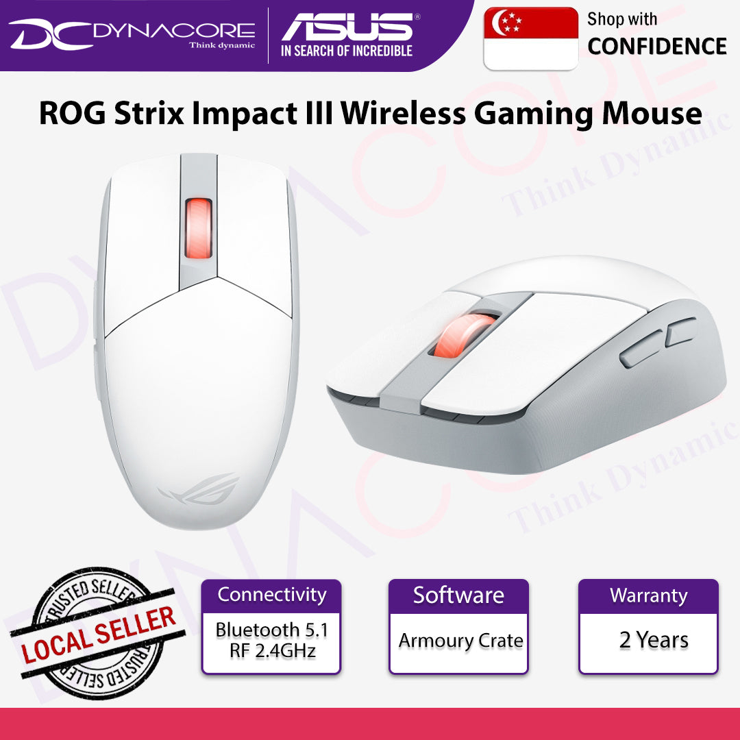 ASUS ROG Strix Impact III Wireless Gaming Mouse - 197105635708
