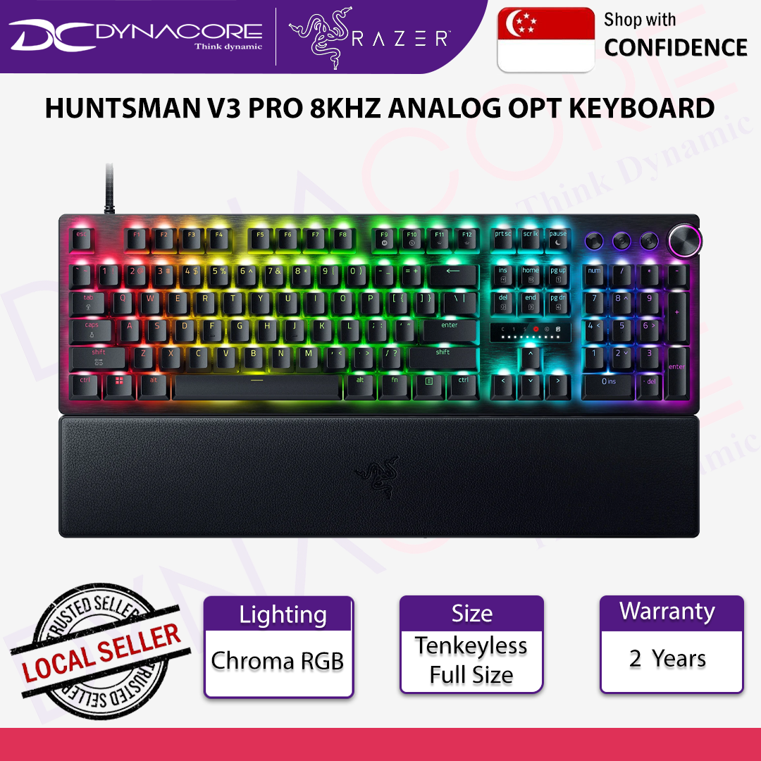 RAZER HUNTSMAN V3 PRO 8KHZ ANALOG OPT KEYBOARD-RZ03-05530100-R3M1-8887910074190