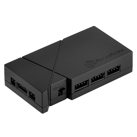 SilverStone LSB01 8 Port RGB Strip Connector 2 Magnetic RGB LED Built-in IC for Color Change Control Box - SST-LSB01