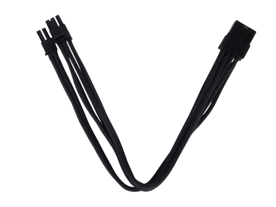 SilverStone PP07-PCIB Sleeved Extension Power Supply Cable - Black - SST-PP07-PCIB