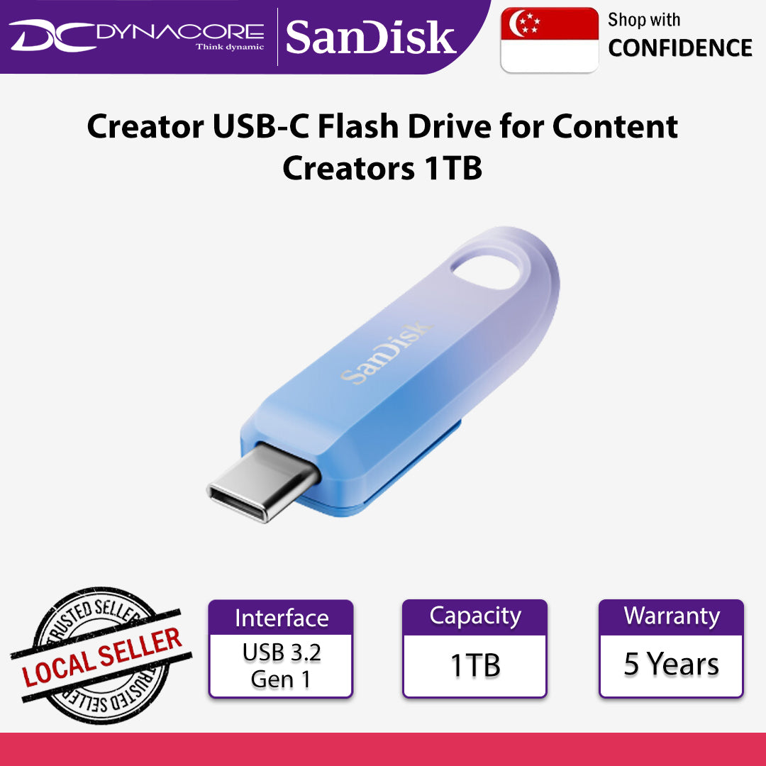 SanDisk Creator USB-C Flash Drive for Content Creators 1TB - 619659216399