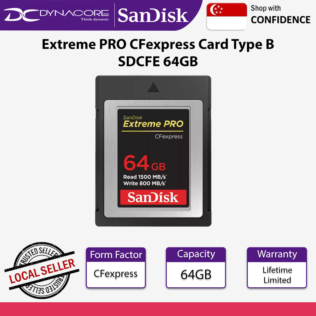 SanDisk Extreme PRO CFexpress Card Type B SDCFE 64GB - 619659180768