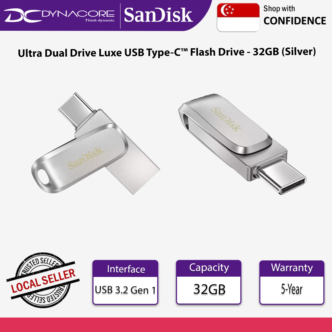 SanDisk Ultra® Dual Drive Luxe USB Type-C Flash Drive SDDDC4 32GB - 619659178581