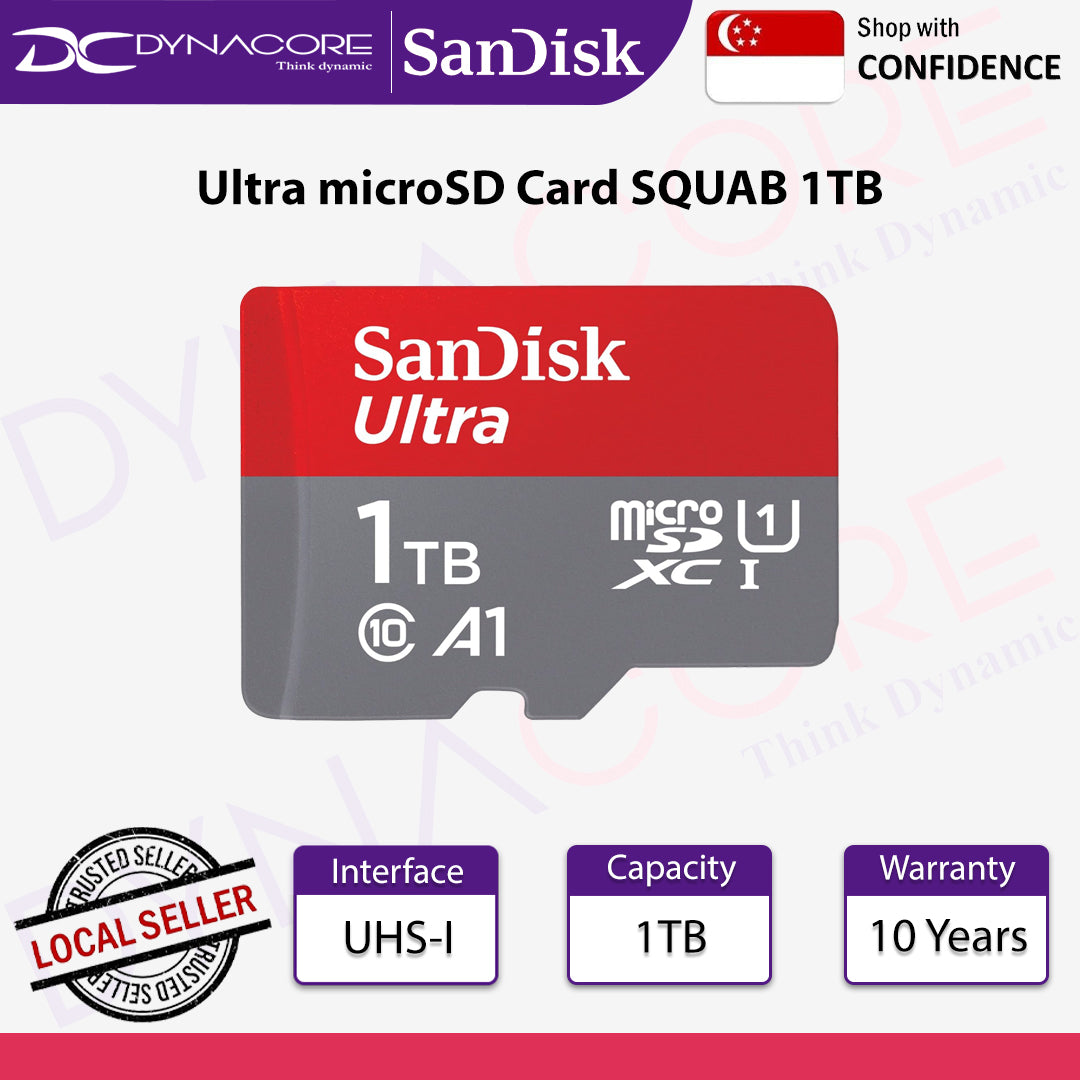 SanDisk Ultra microSD Card SQUAC 1TB - 619659200510