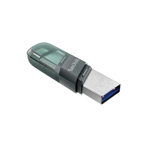 SanDisk iXpand Flash Drive Flip USB 3.0 SDIX90N 256GB Sea Green - 619659181451