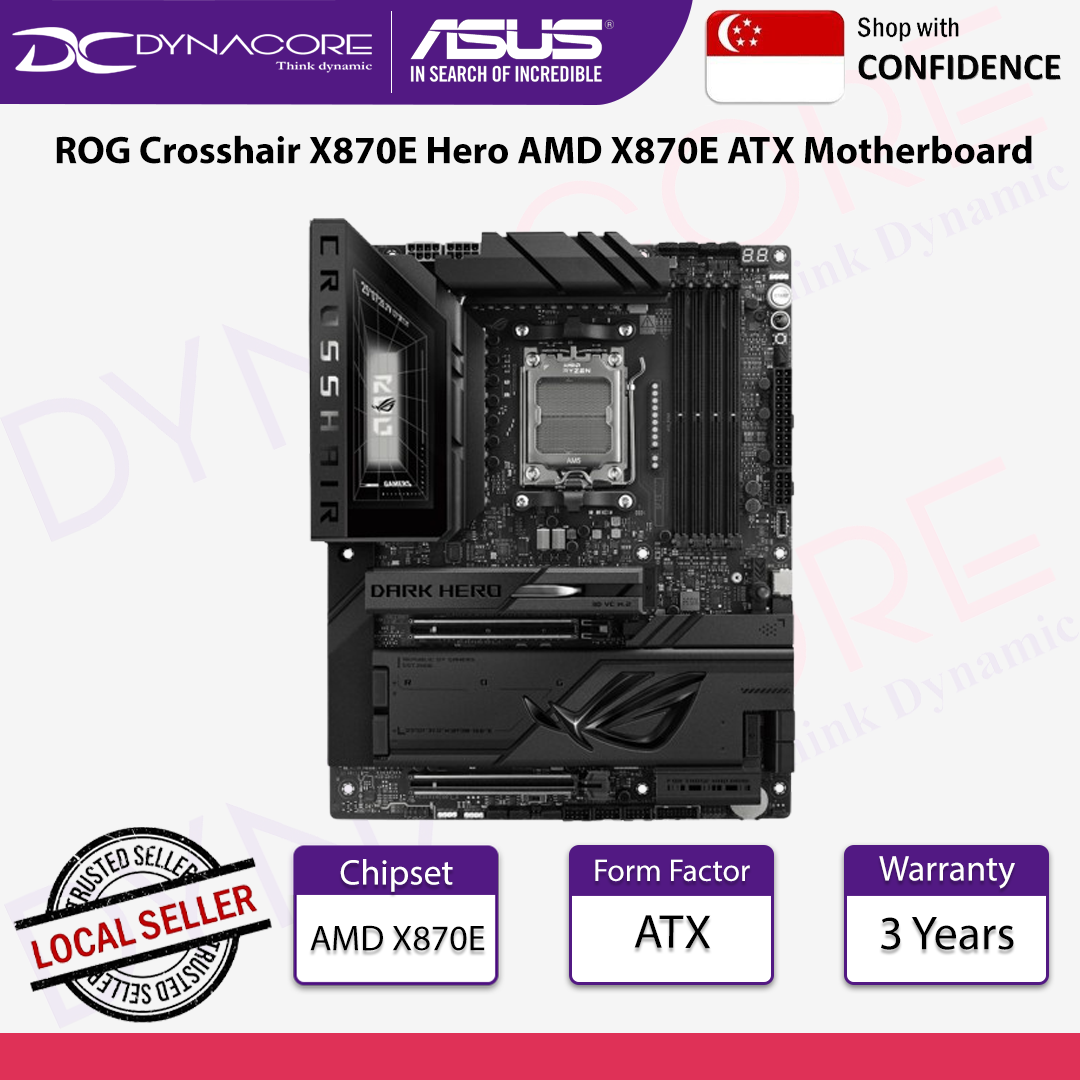 ASUS ROG Crosshair X870E Hero AMD X870E (AM5 Socket) ATX Motherboard - 4711636398688