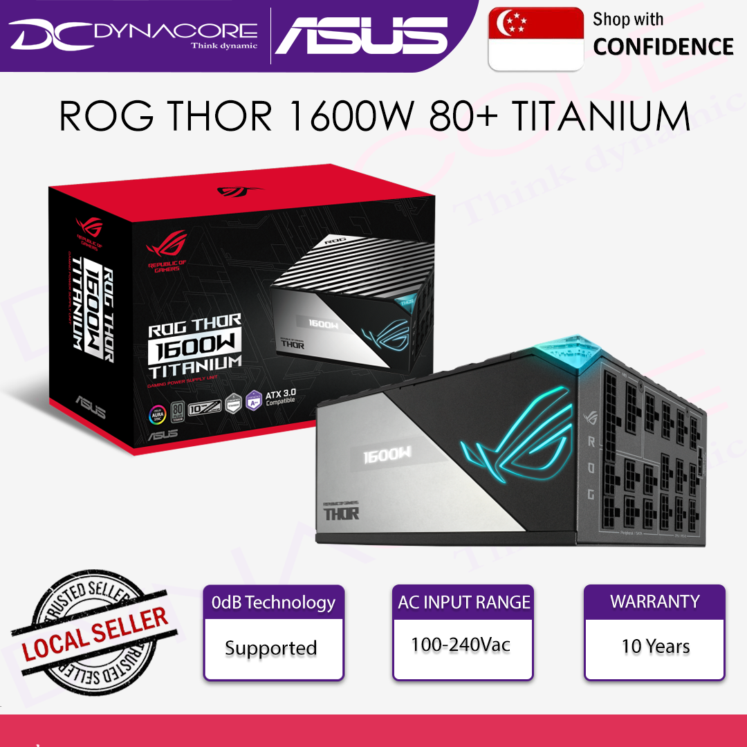 ASUS ROG THOR 1600W 80+ TITANIUM GAMING PSU - 195553198394
