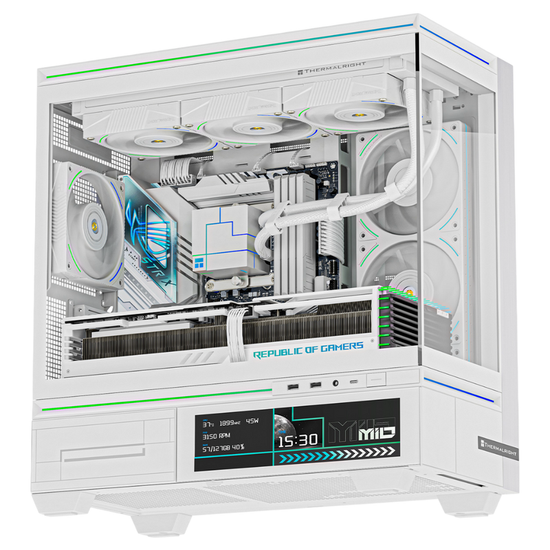 Thermalright TL-M10 Vision Micro-ATX PC Case White Fans not Included - TLM10VISWHT