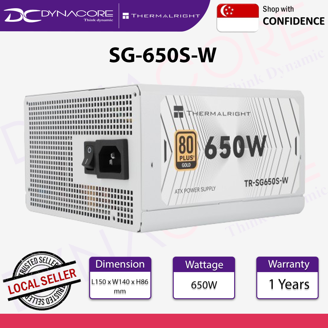 Thermalright TR-SG650S-W 650W ATX3.1 80 Plus Gold White Power Supply - 814256018104