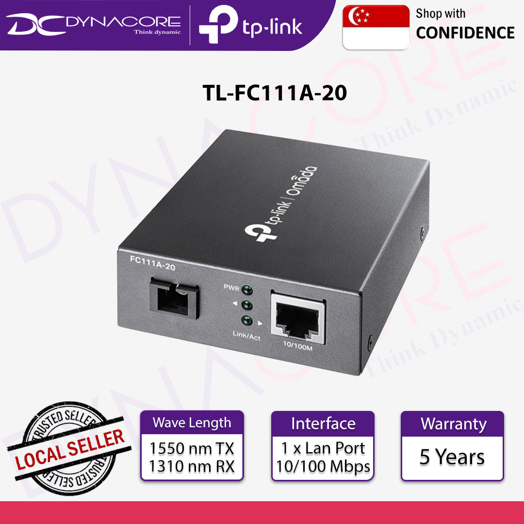 TP-Link TL-FC111A-20 10/100 Mbps WDM Media Converter - 6935364010980