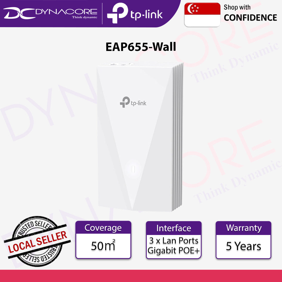 TP-Link EAP655-Wall AX3000 Wall Plate WiFi 6 Access Point - 4897098683576