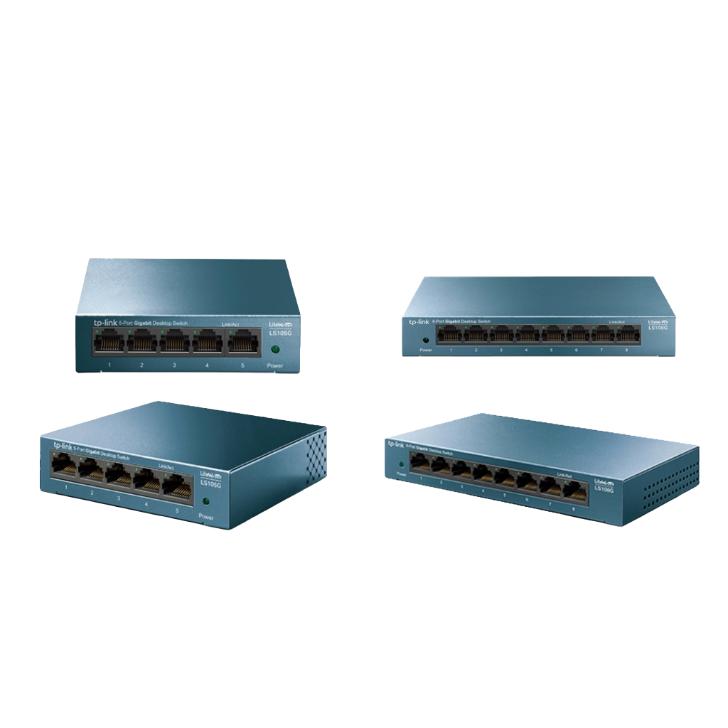 TP-LINK LS105G 5-Port / LS108G 8-Port 10/100/1000Mbps Desktop Network Switch - 6935364085445 / 6935364085452