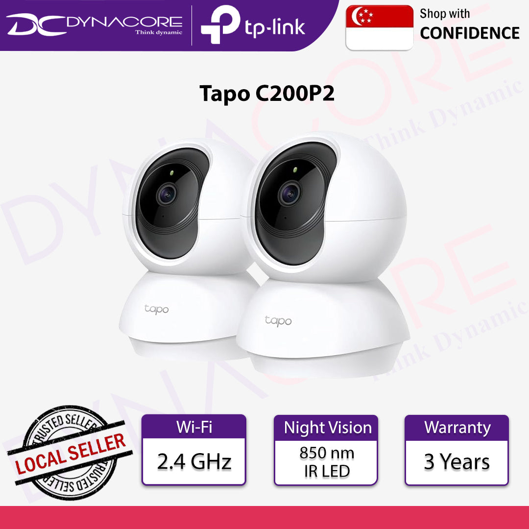 TP-Link Tapo C200P2 Pan/Tilt Home Security Wi-Fi Camera - 4895252501735