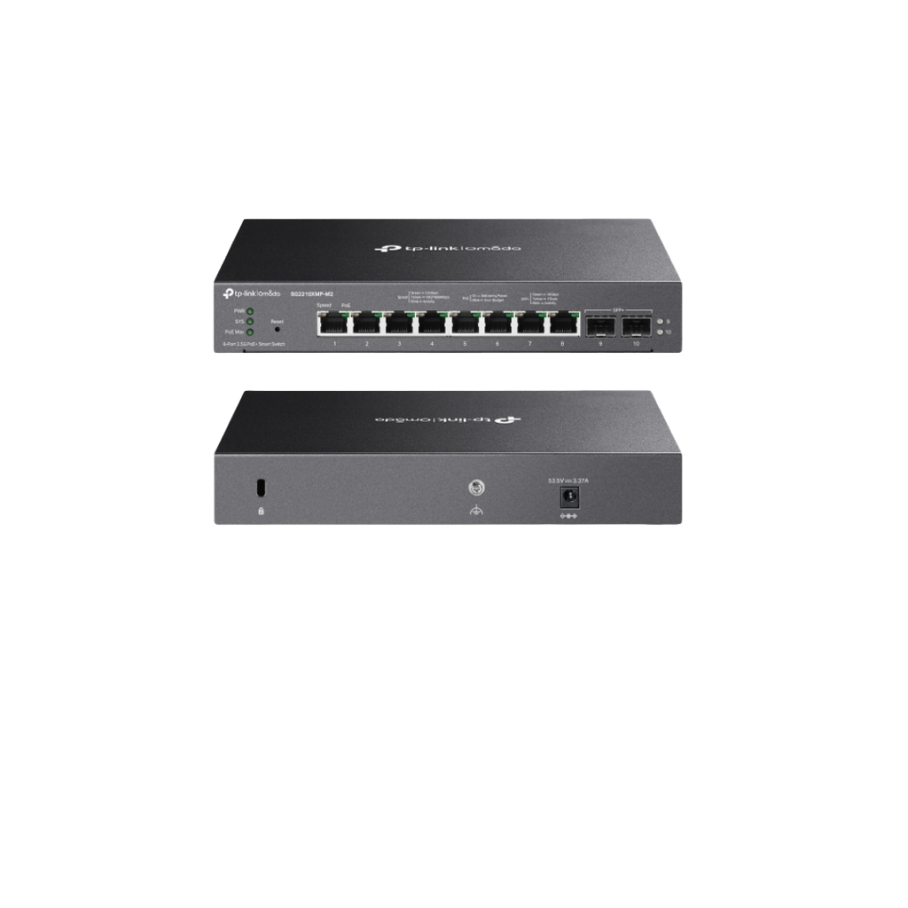 TP-LINK SG2210XMP-M2 Omada 8-Port 2.5GBASE-T and 2-Port 10GE SFP+ Smart Switch with 8-Port PoE+ - 4895252504774