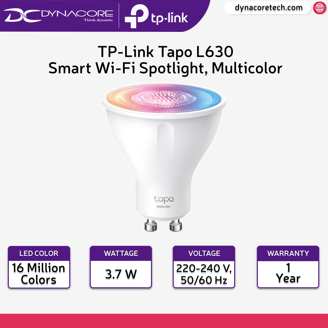 TP-Link Tapo L630 Smart Wi-Fi Spotlight, Multicolor - 4897098683644