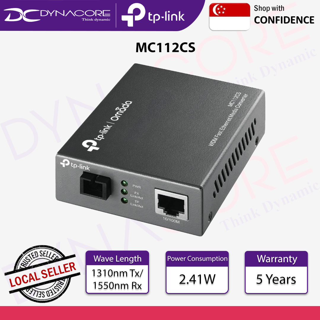 TP-Link MC112CS 10/100Mbps WDM Media Converter - 6935364030421