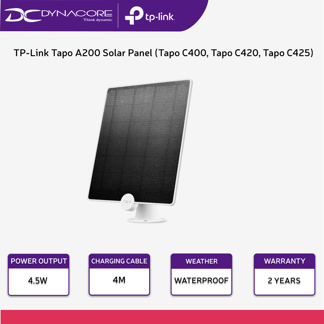 TP-Link Tapo A200 Solar panel for Tapo C425, Tapo C420, and Tapo C400 - 4897098686140