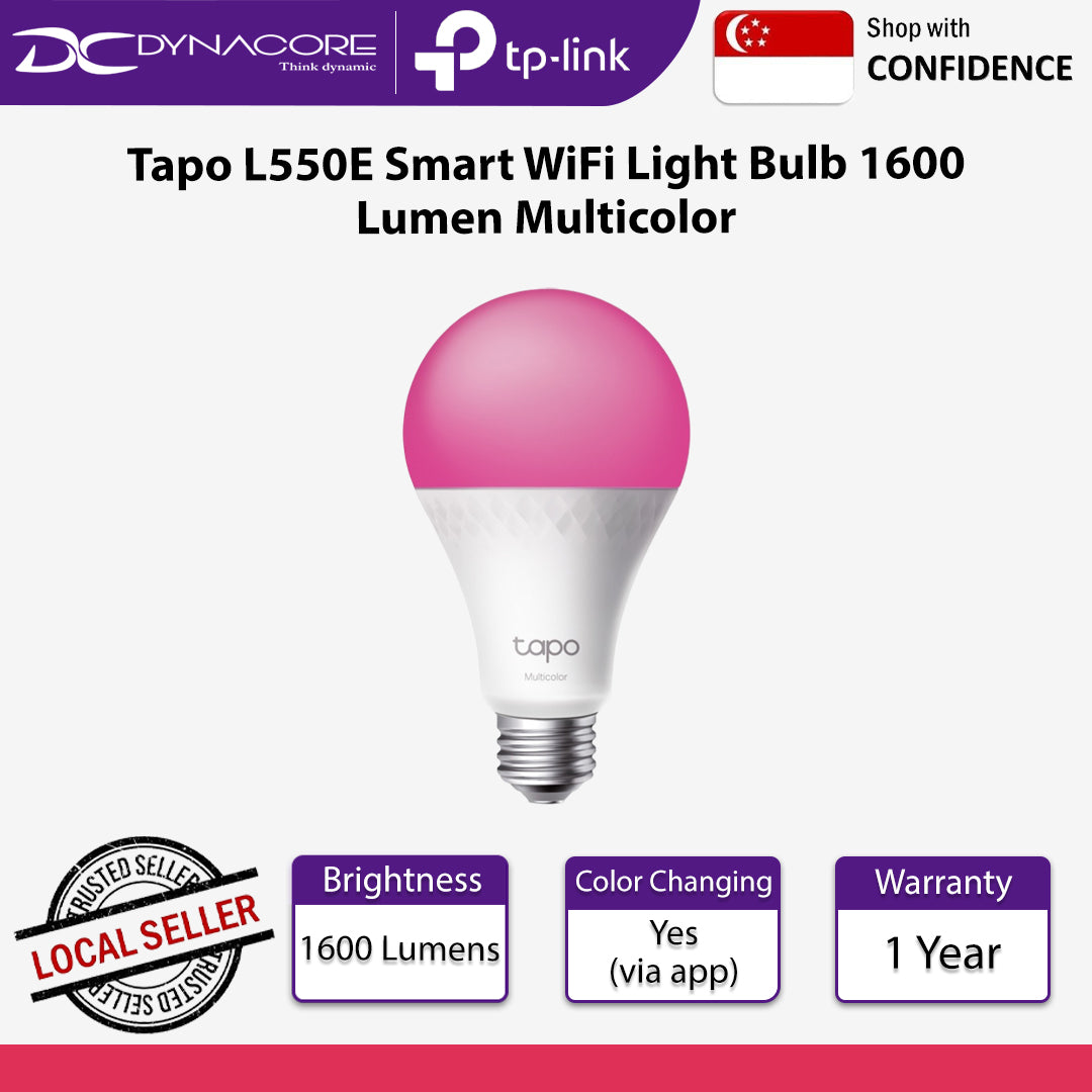 TP-Link Tapo L550E Smart WiFi Light Bulb 1600 Lumen Multicolor - 1210002601269
