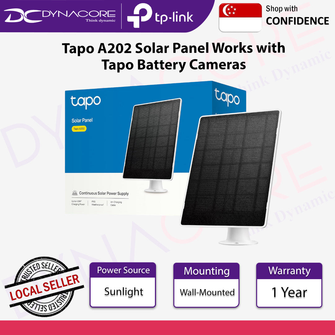TP-Link Tapo A202 Solar Panel Works with Tapo Battery Cameras - 8885020621631