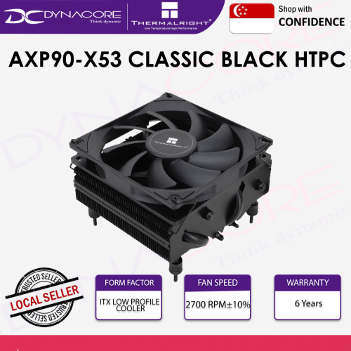 THERMALRIGHT AXP90-X53 CLASSIC BLACK HTPC/ITX LOW PROFILE COOLER(6YRS) - 814256003285
