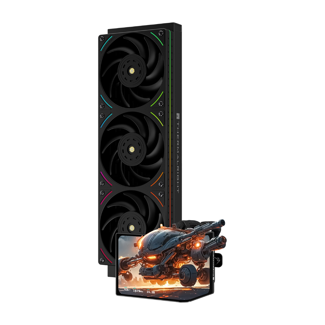 Thermalright Levita Vision 360 UB ARGB 360mm AIO Liquid Cooler 2K 60Hz Curved Screen Black - 814256022378