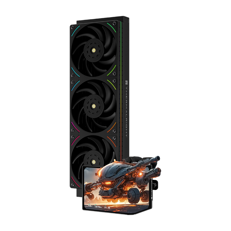 Thermalright Levita Vision 360 UB ARGB 360mm AIO Liquid Cooler 2K 60Hz Curved Screen Black - 814256022378