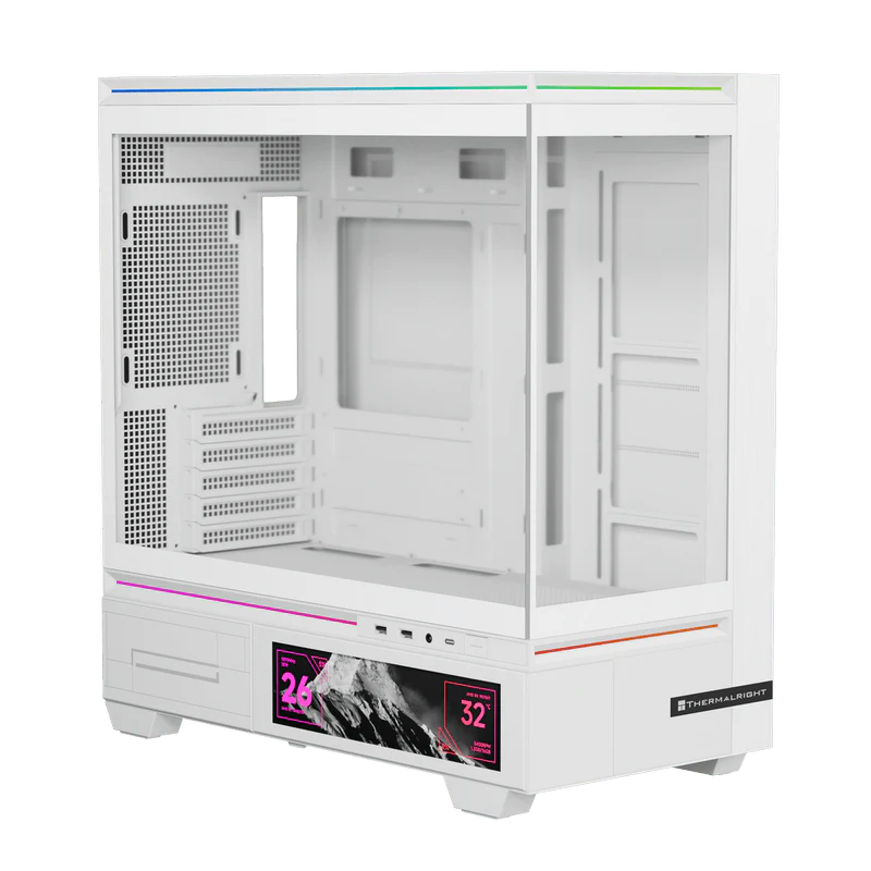 Thermalright TL-M10 Vision Micro-ATX PC Case with Case Fan White - TLM10VISWHTCF