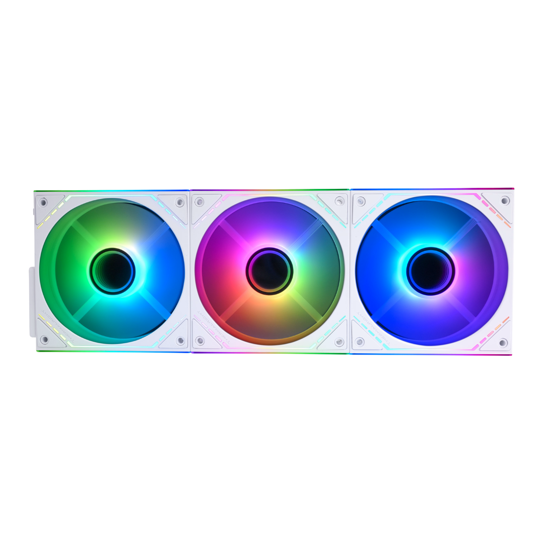 Thermalright TL-M12QRW-S X3 120mm Reverse Blade ARGB PC Case Fan 3 Pack White - 814256022262