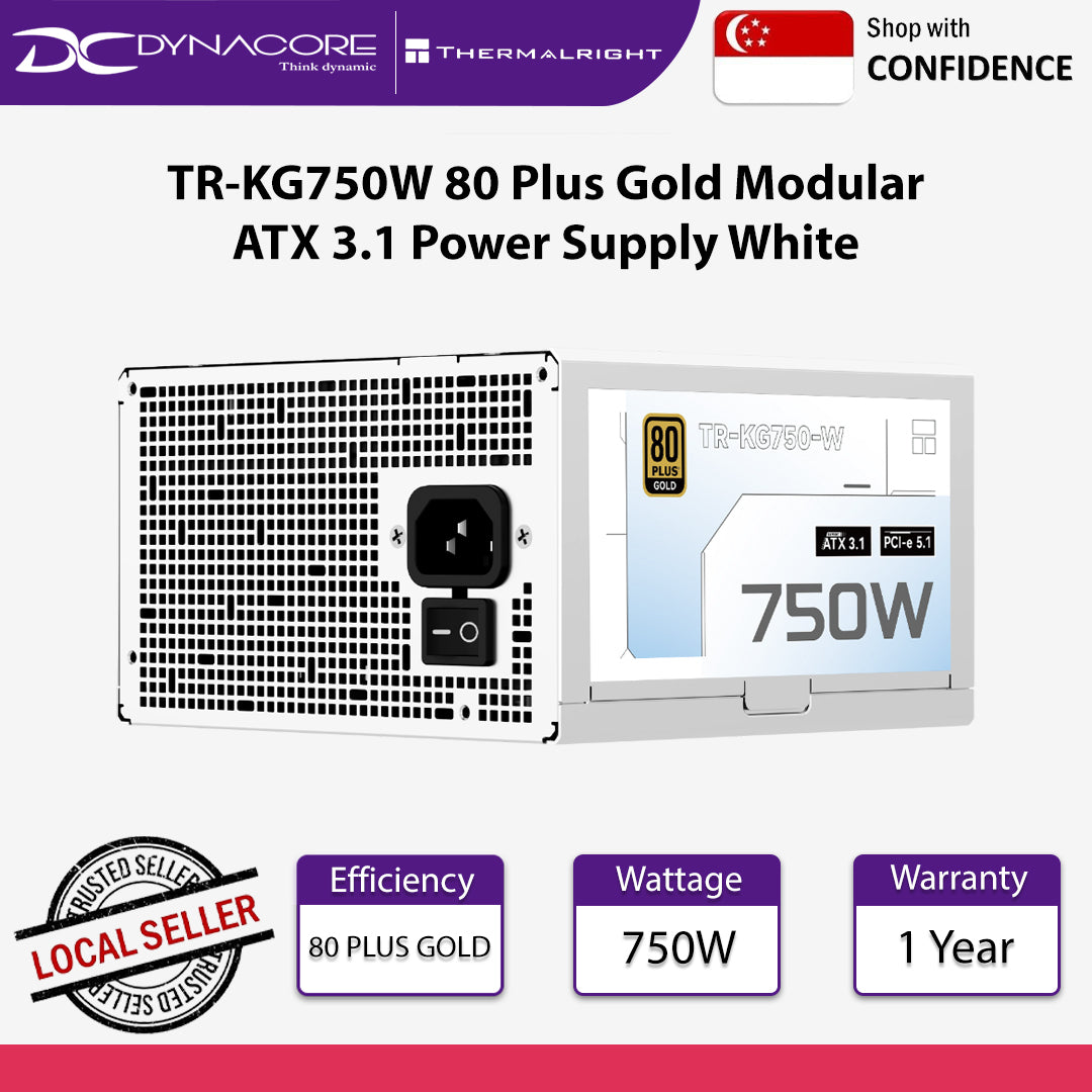 Thermalright TR-KG750W 80 Plus Gold Modular ATX 3.1 Power Supply White - 814256019767