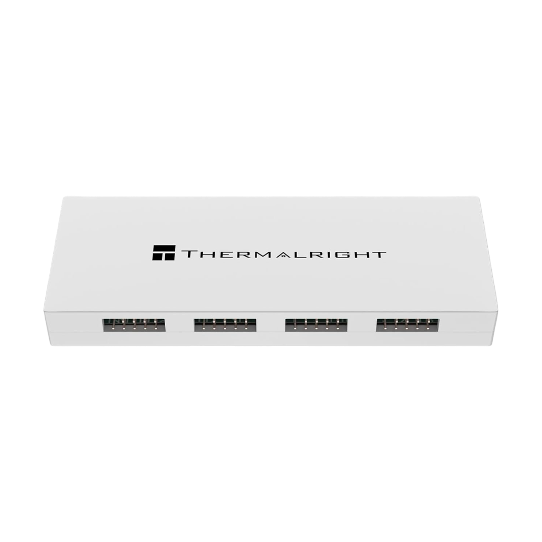 Thermalright Interal USB 2.0 Hub X5 SATA Powered Magnetic Mount White - 814256021654