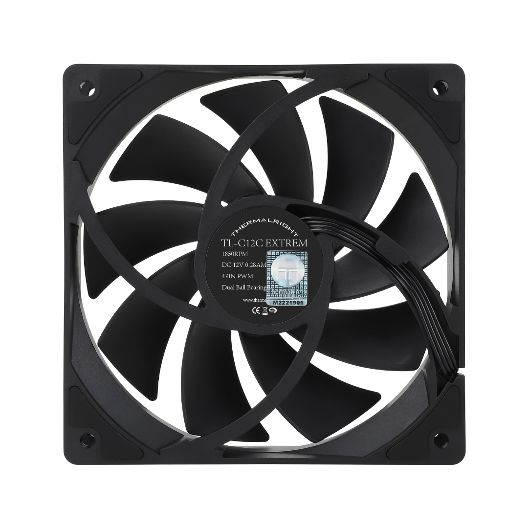 Thermalright TL-C12C Extrem 120mm CPU PWM Fan Black - 814256018982