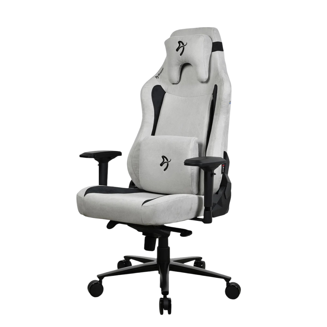 Arozzi Vernazza XL Supersoft Fabric Gaming Chair - Light Grey - VERNAZZA-XL-SPSF-LG