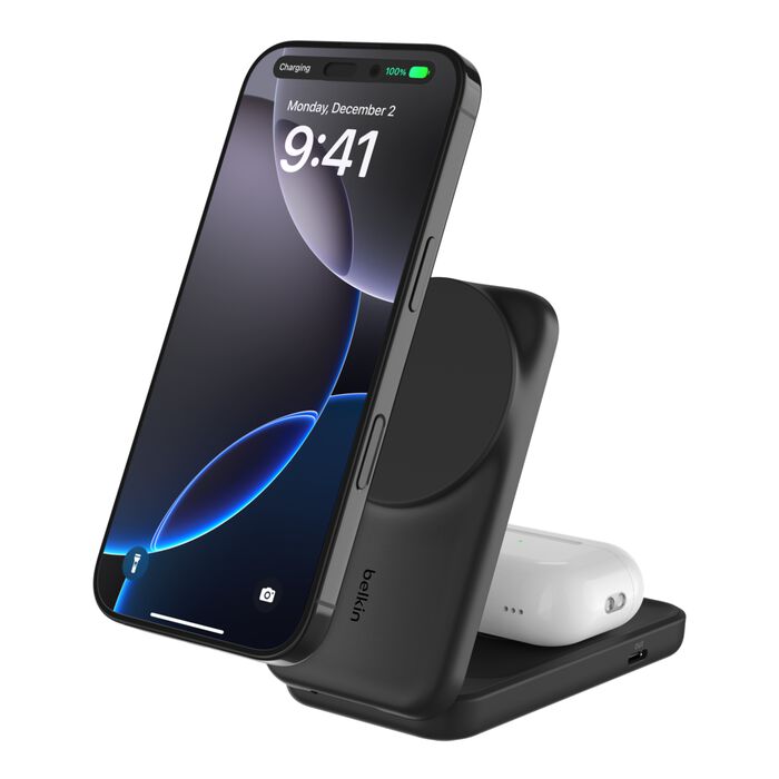 BELKIN QI2.2 25WATT 2-IN-1 WIRELESS-CHARGER SQ - 745883921850