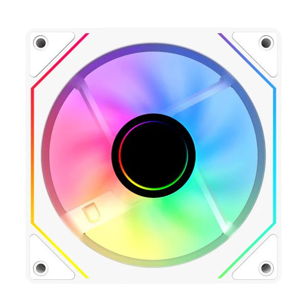 SAMA YF1202I White PWM ARGB 120mm Reverse Casing Fan 1 Pack - 702367709342