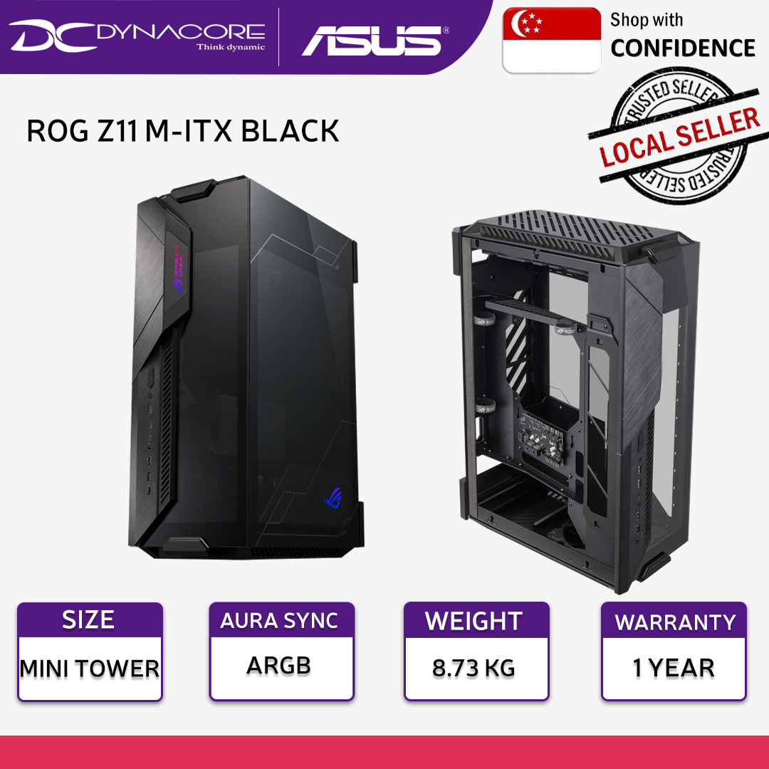 ASUS ROG Z11 ARGB M-ITX TEMPERED GLASS BLACK CASE - 192876759516
